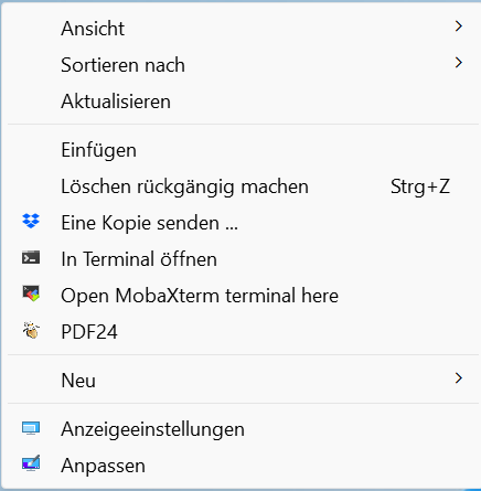 Altes-Kontextmenu unter Windows 11