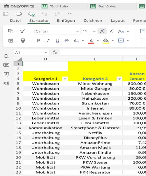 OnlyOffice Haushaltsbuch Beitragsbild