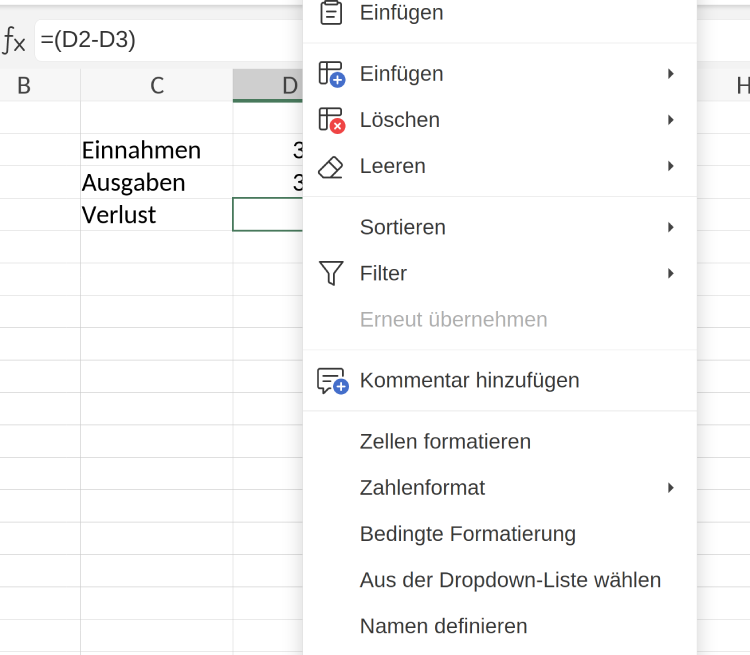 Bedingte Formatierung Bild1