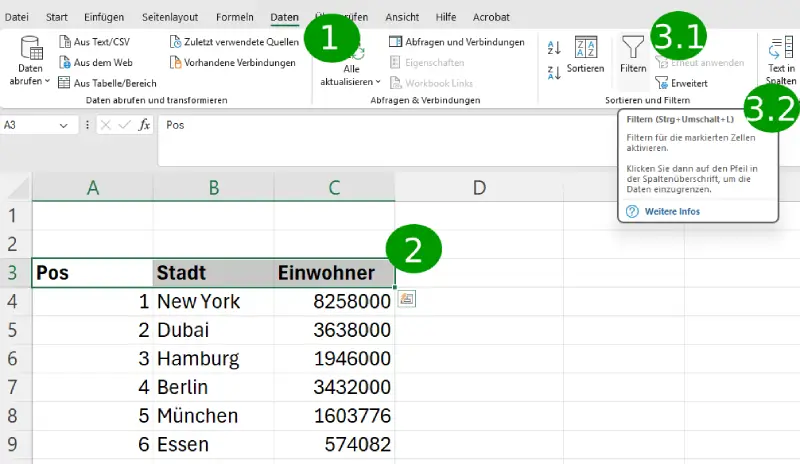 Excel-Filter-einstellen