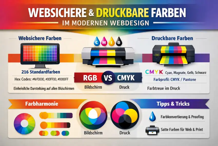 Websichere und druckbare Farben.