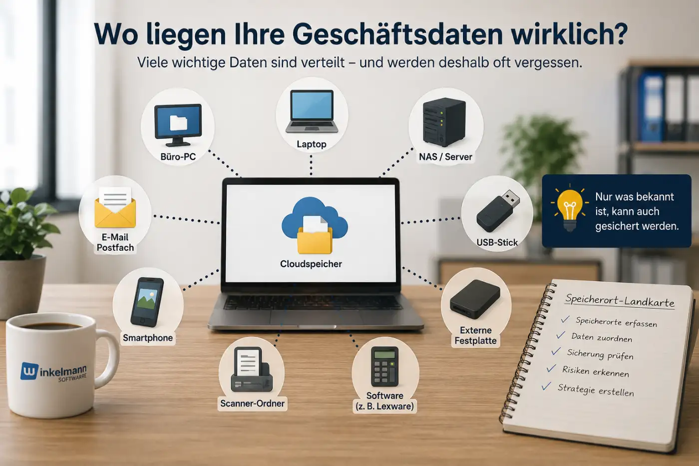Wo liegen die Geschäftsdaten?